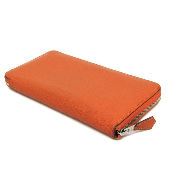 HERMES Orange Leather Wallet - Picture 2 of 16